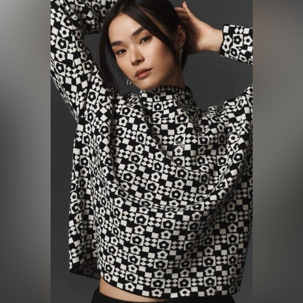 Maeve Anthropologie Carys Mock Neck Sweater Sz S